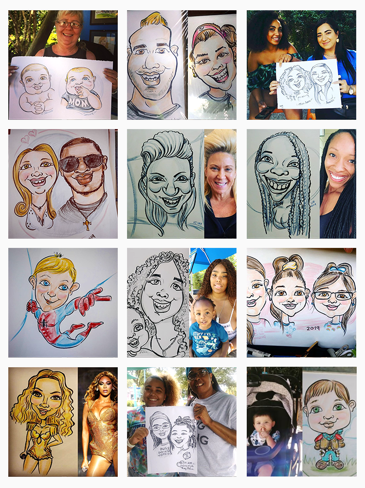 Caricature Drawing Services Orlando Florida